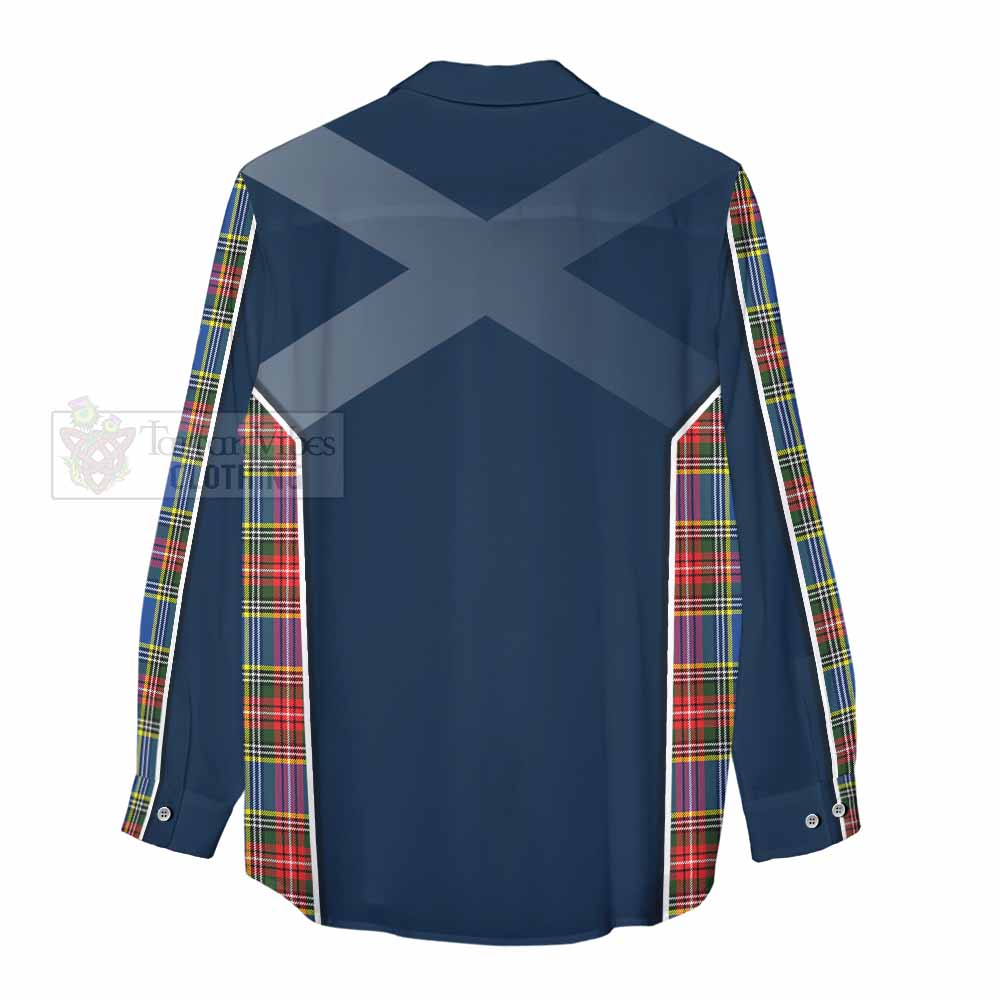 Tartan Vibes Clothing Bethune Tartan Women's Casual Shirt with Family Crest and Lion Rampant Vibes Sport Style