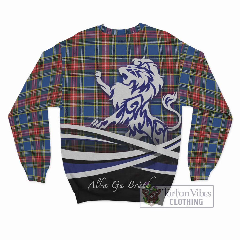 Bethune Tartan Sweatshirt with Alba Gu Brath Regal Lion Emblem - Tartanvibesclothing Shop