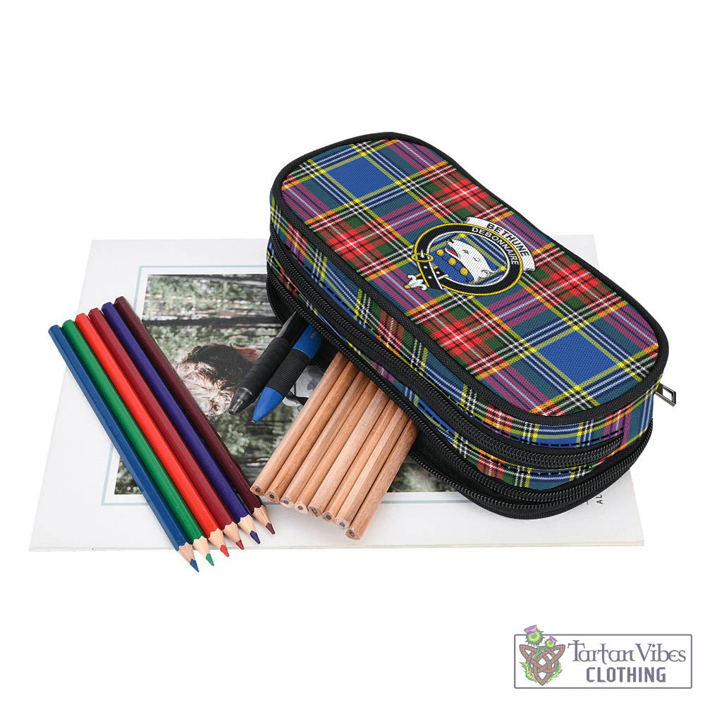 Tartan Vibes Clothing Bethune Tartan Pen and Pencil Case with Family Crest