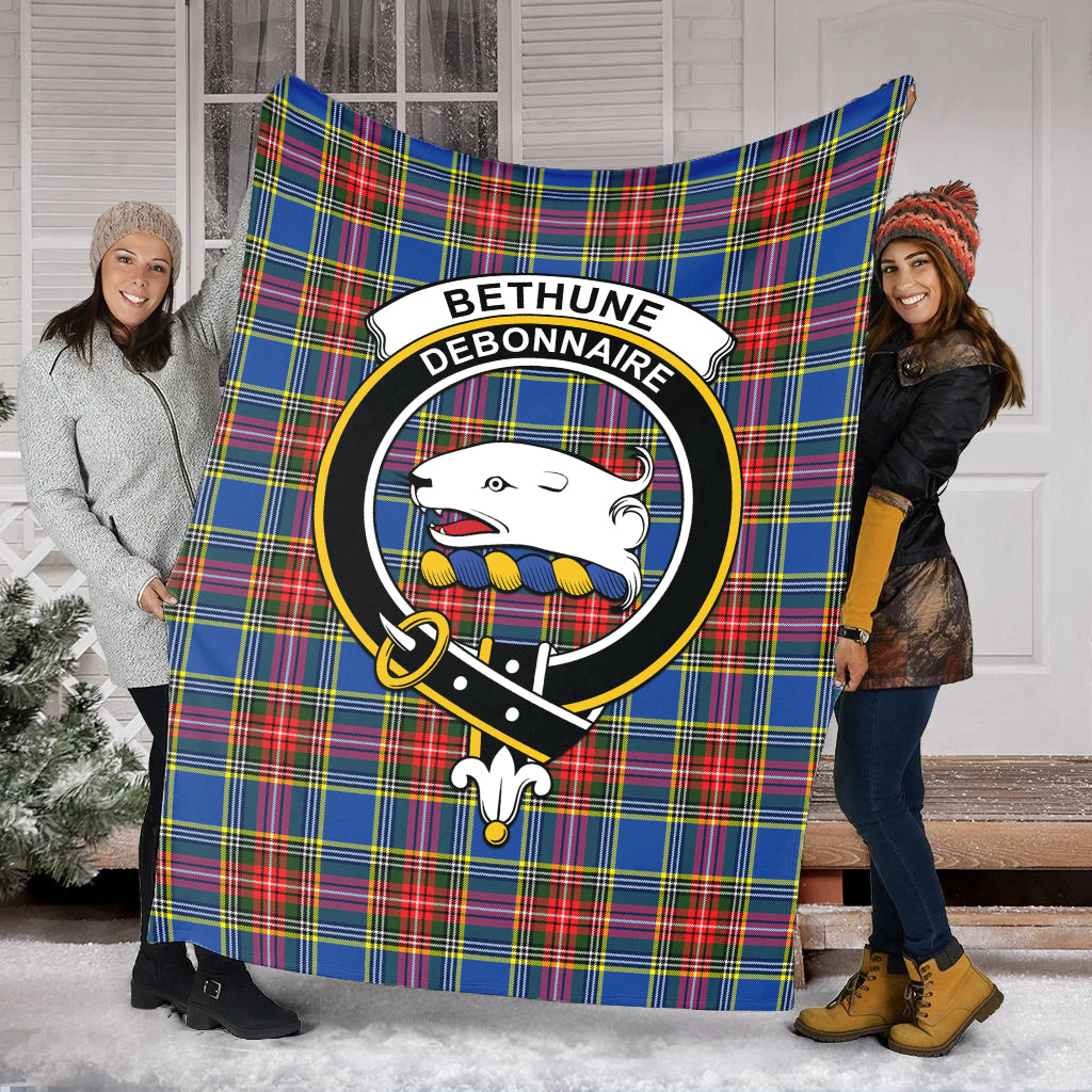 Bethune Tartan Blanket with Family Crest - Tartan Vibes Clothing