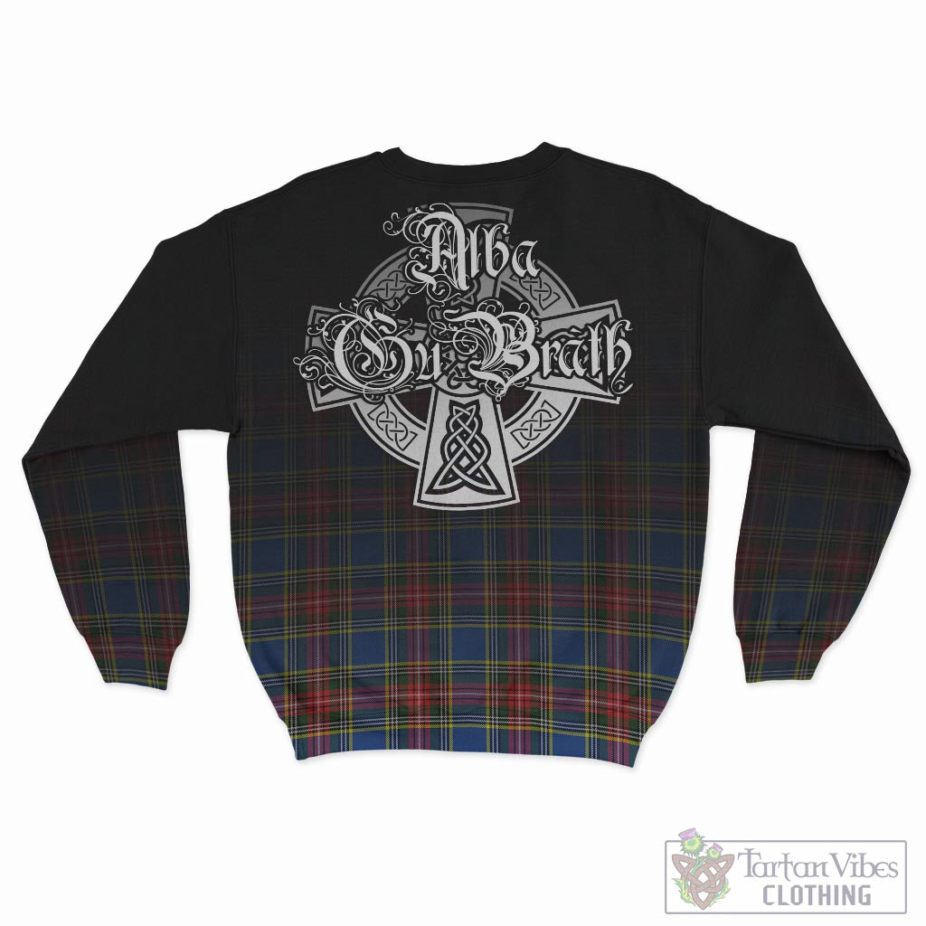 Tartan Vibes Clothing Bethune Tartan Sweatshirt Featuring Alba Gu Brath Family Crest Celtic Inspired