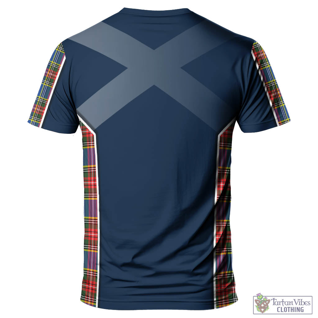 Tartan Vibes Clothing Bethune Tartan T-Shirt with Family Crest and Scottish Thistle Vibes Sport Style