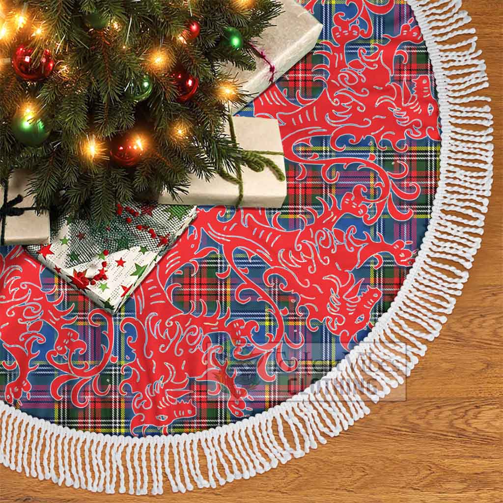 Tartan Vibes Clothing Bethune Tartan Christmas Tree Skirt Lion Rampant Style