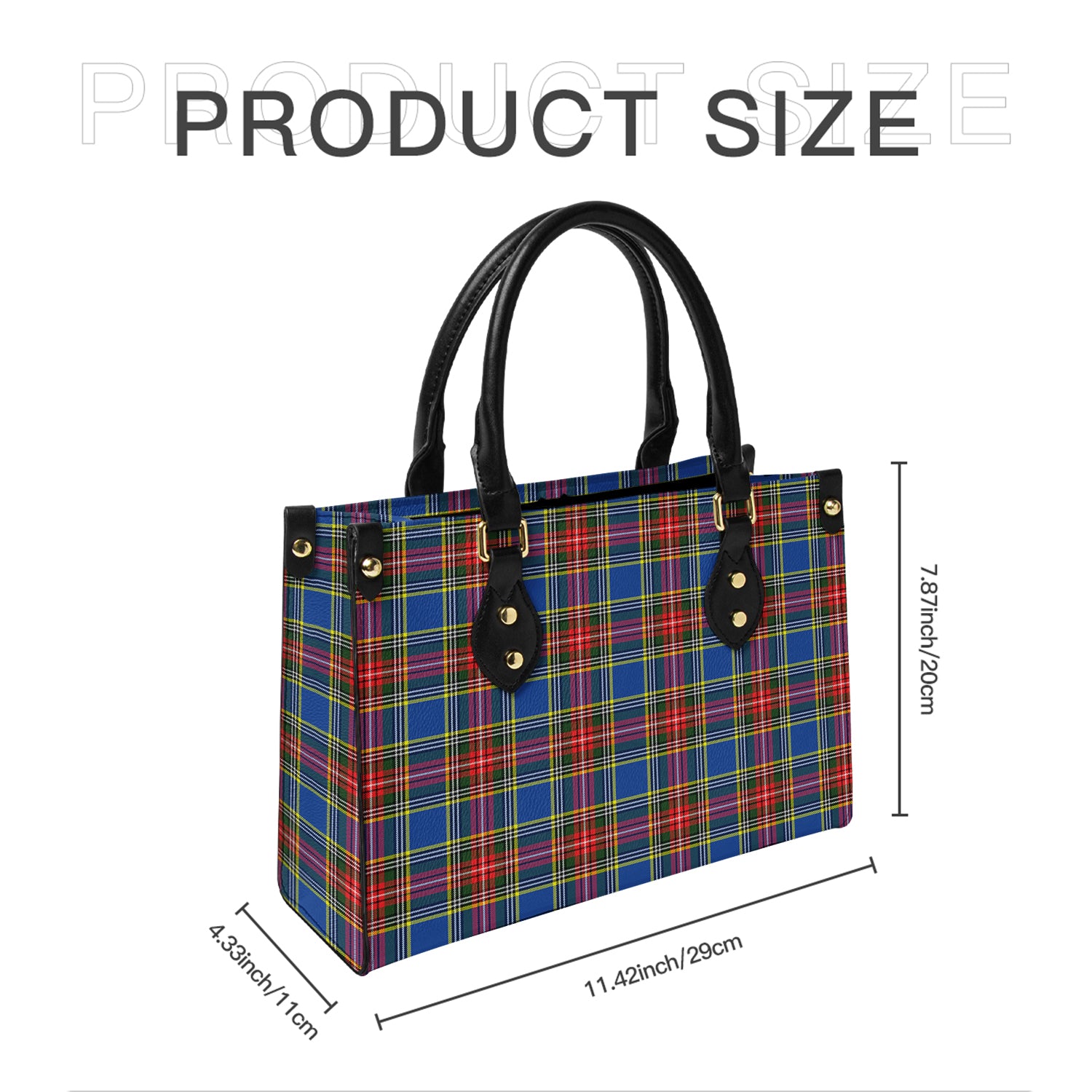 Bethune Tartan Leather Bag - Tartanvibesclothing