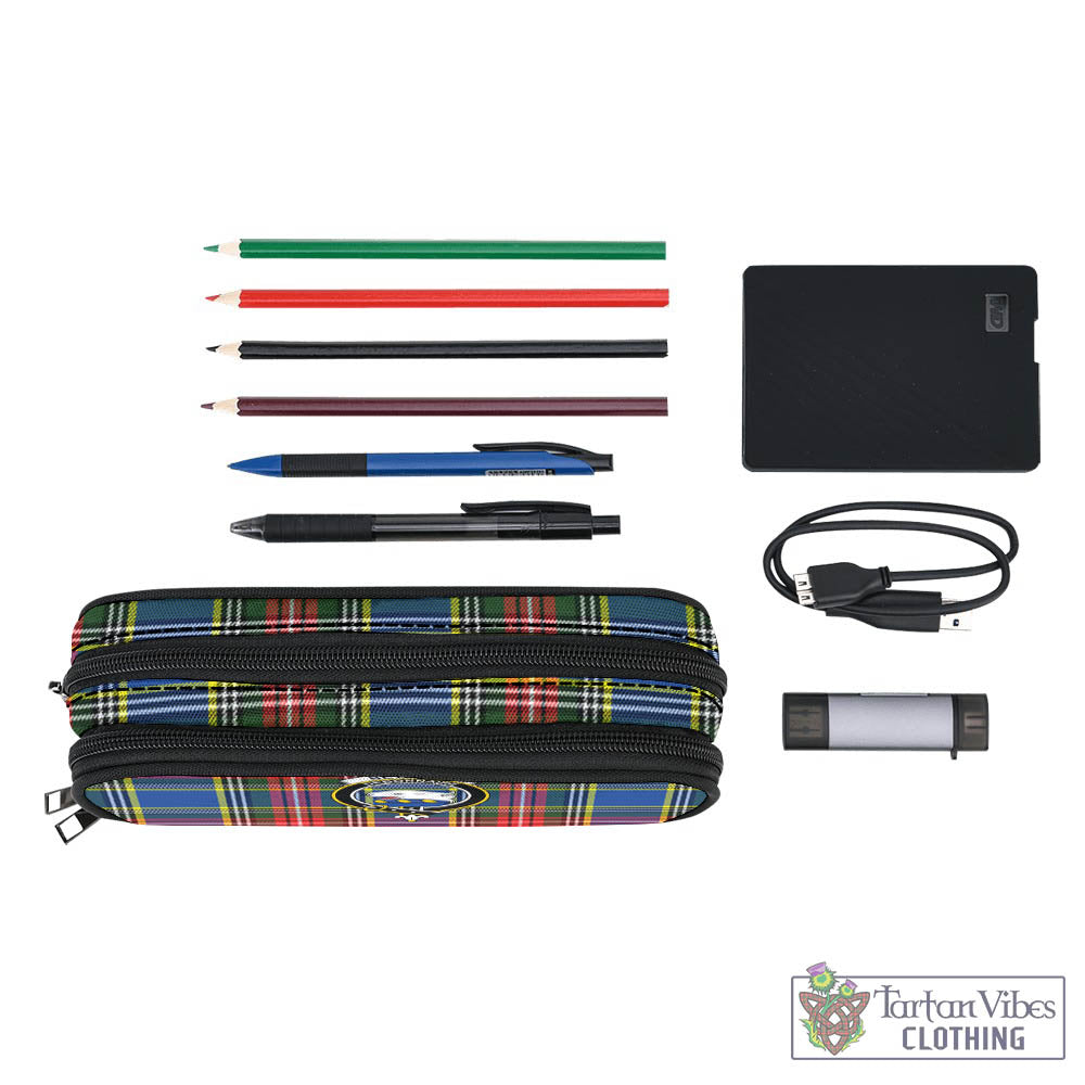 Tartan Vibes Clothing Bethune Tartan Pen and Pencil Case with Family Crest