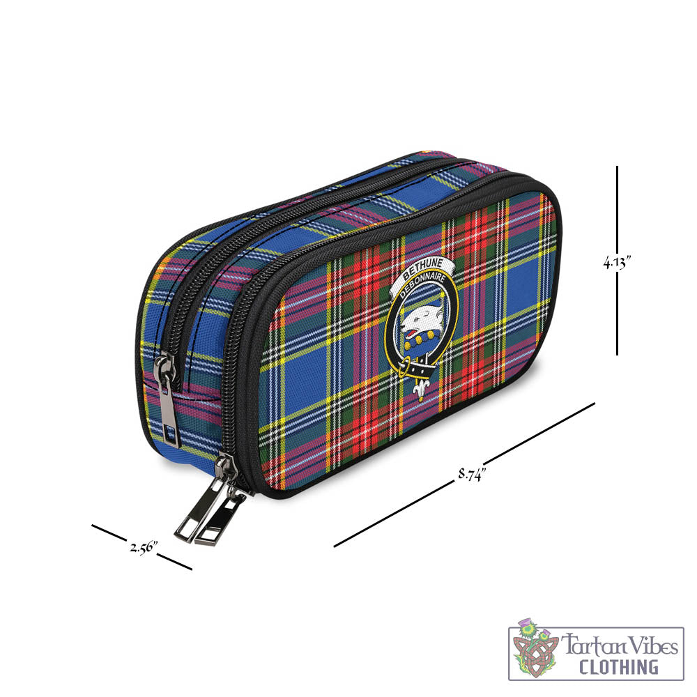 Tartan Vibes Clothing Bethune Tartan Pen and Pencil Case with Family Crest