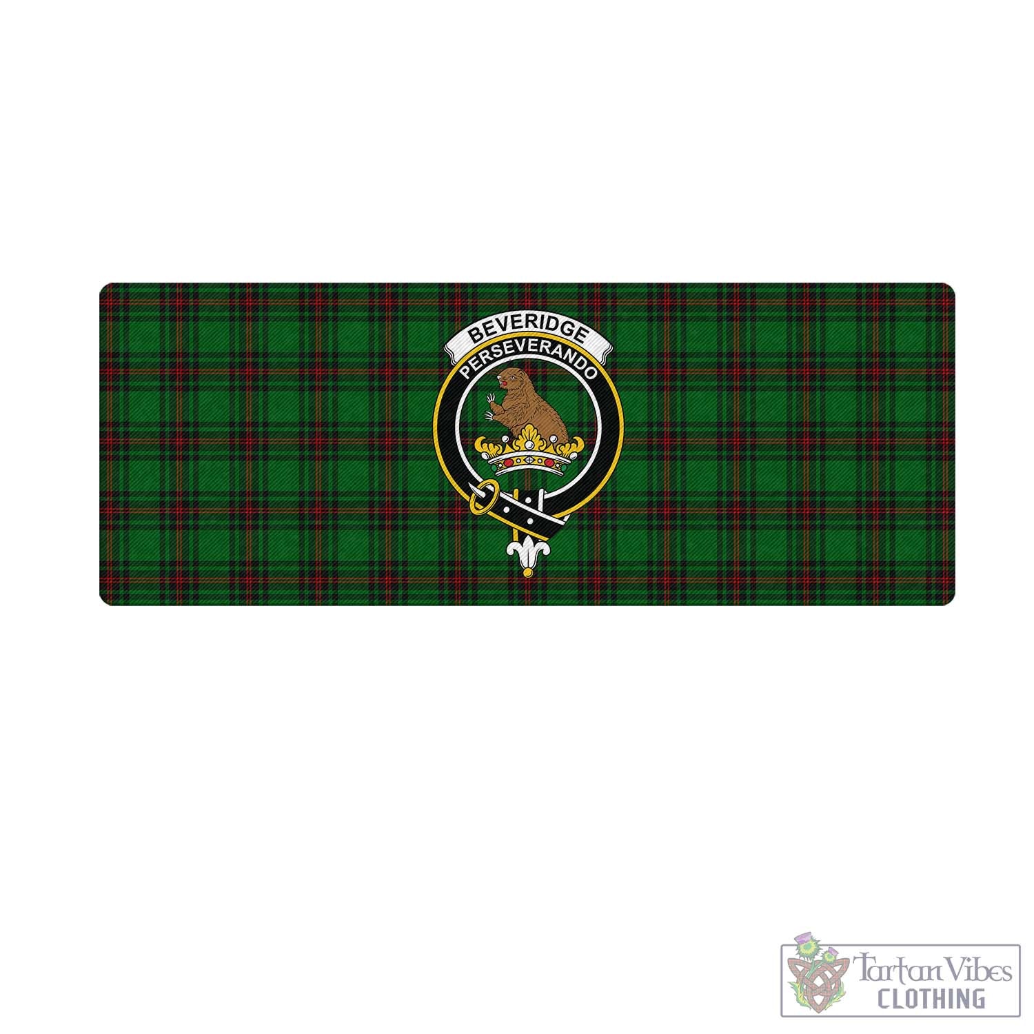 Tartan Vibes Clothing Beveridge Tartan Mouse Pad with Family Crest