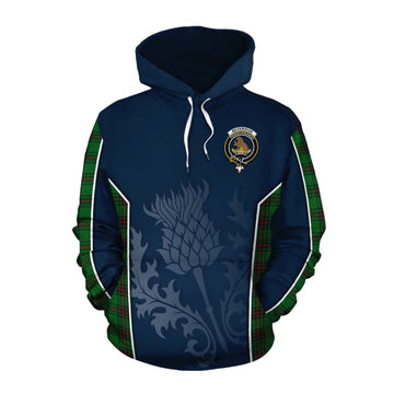 Beveridge Tartan Cotton Hoodie with Family Crest and Scottish Thistle Vibes Sport Style