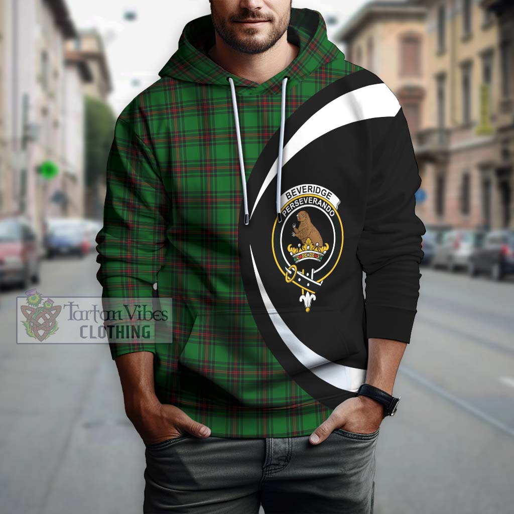 Tartan Vibes Clothing Beveridge Tartan Hoodie with Family Crest Circle Style