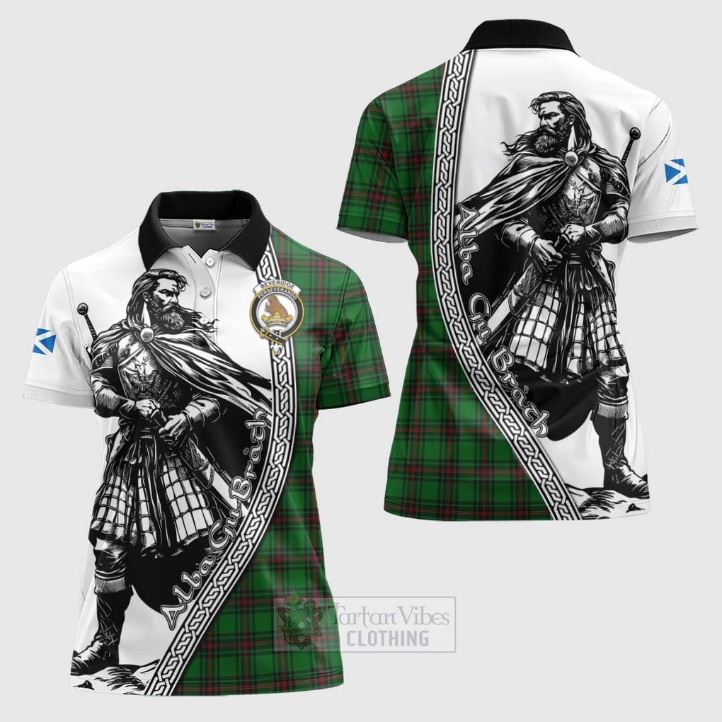 Tartan Vibes Clothing Beveridge Tartan Clan Crest Women's Polo Shirt with Highlander Warrior Celtic Style