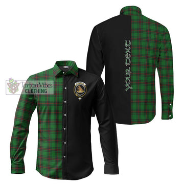 Beveridge Tartan Long Sleeve Button Shirt with Family Crest and Half Of Me Style