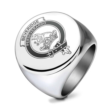 Beveridge Clan Crest Engraved Ring