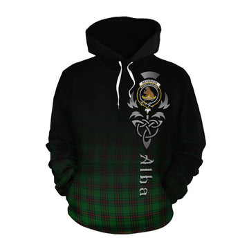 Beveridge Tartan Cotton Hoodie Featuring Alba Gu Brath Family Crest Celtic Inspired