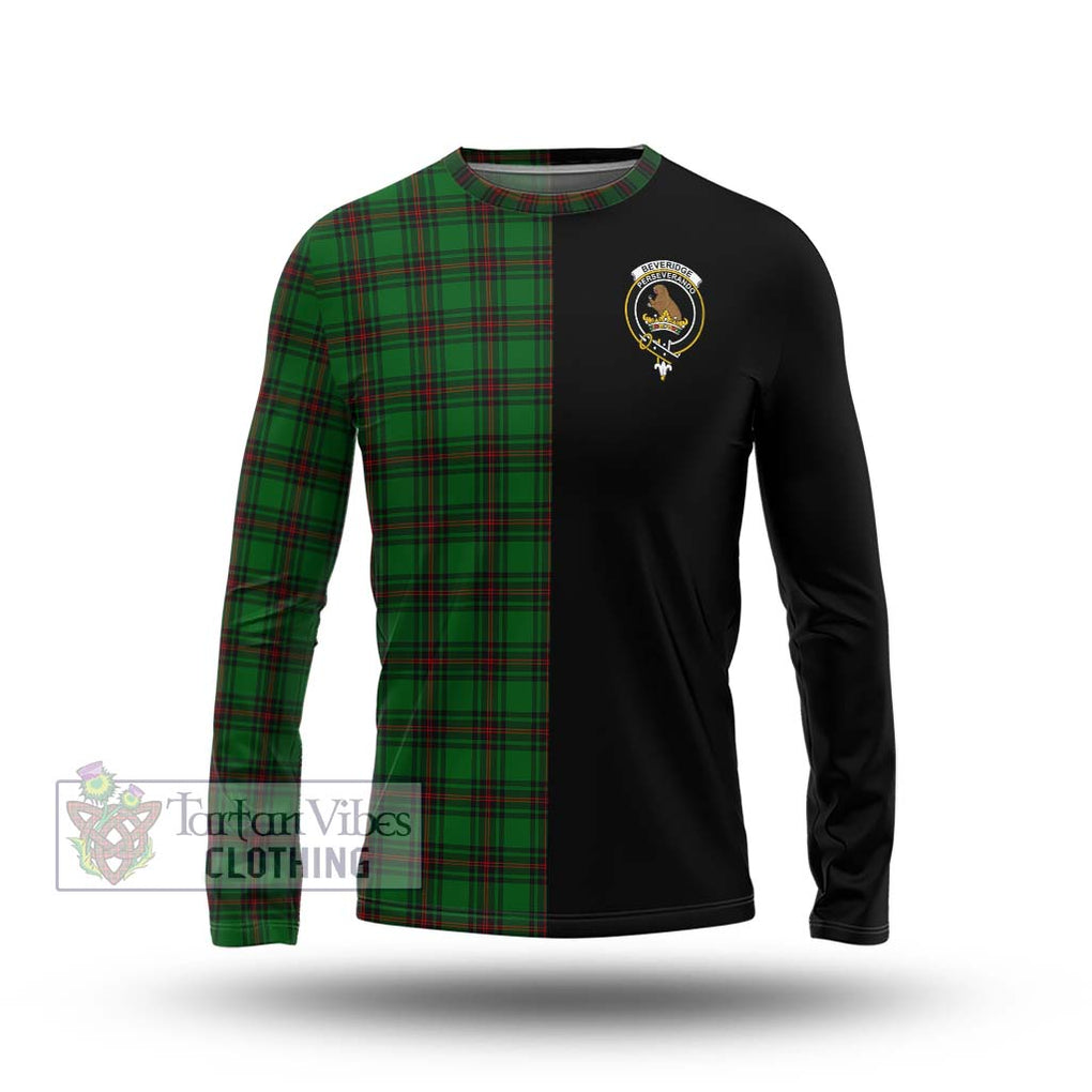 Beveridge Tartan Long Sleeve T-Shirt with Family Crest and Half Of Me Style Unisex - Tartanvibesclothing Shop