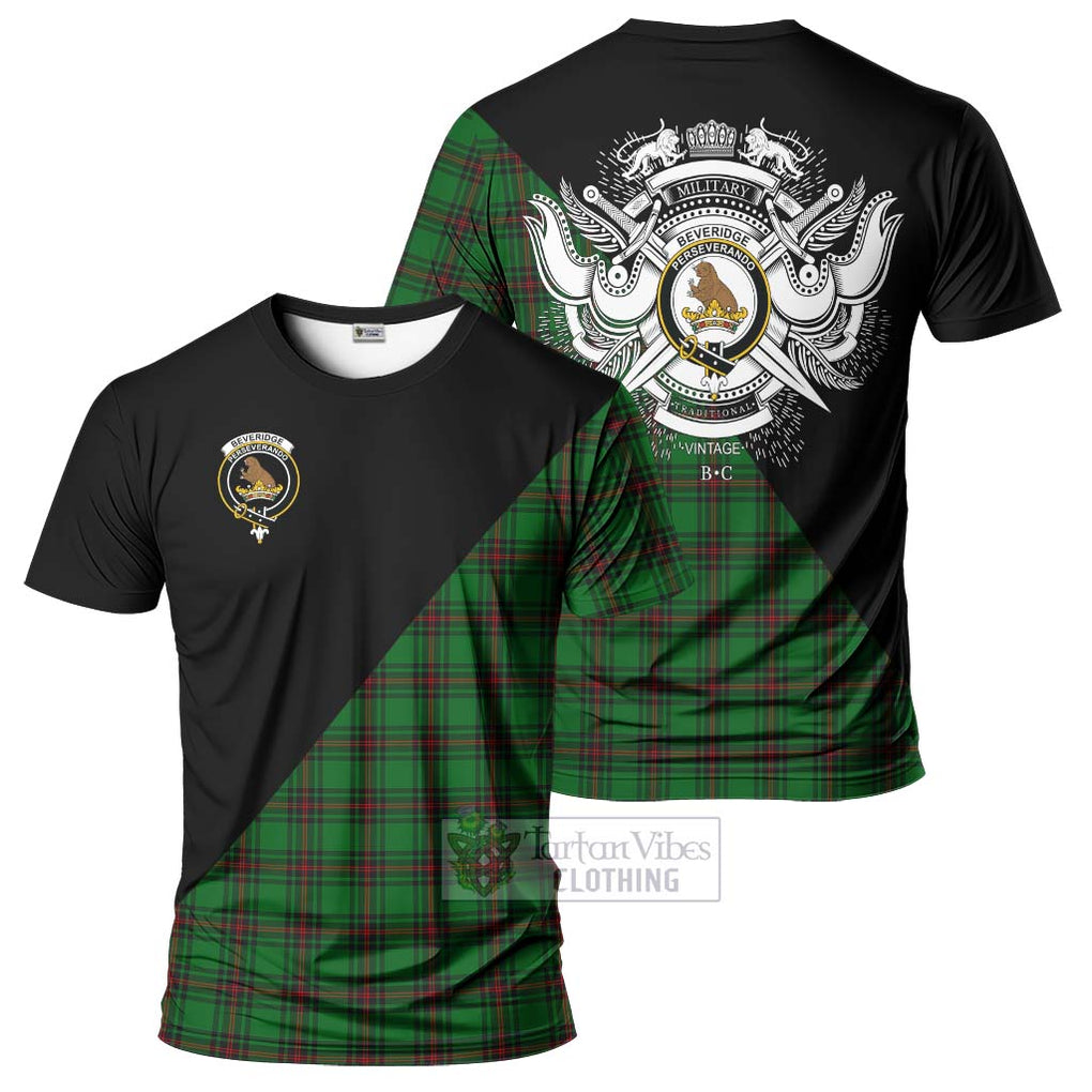 Beveridge Tartan T-Shirt with Family Crest and Military Logo Style Kid's Shirt - Tartanvibesclothing Shop