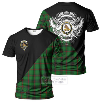 Beveridge Tartan T-Shirt with Family Crest and Military Logo Style