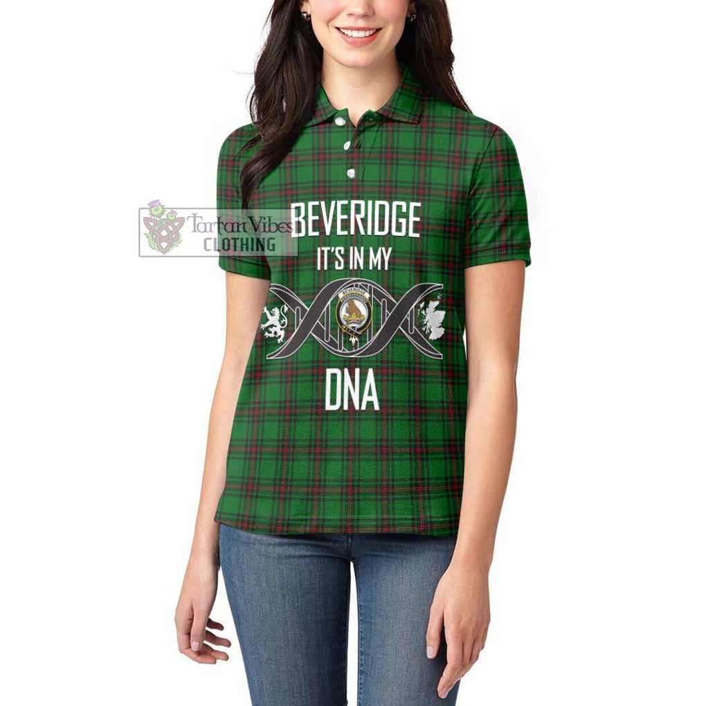 Beveridge Tartan Women's Polo Shirt with Family Crest DNA In Me Style Women - Tartanvibesclothing Shop