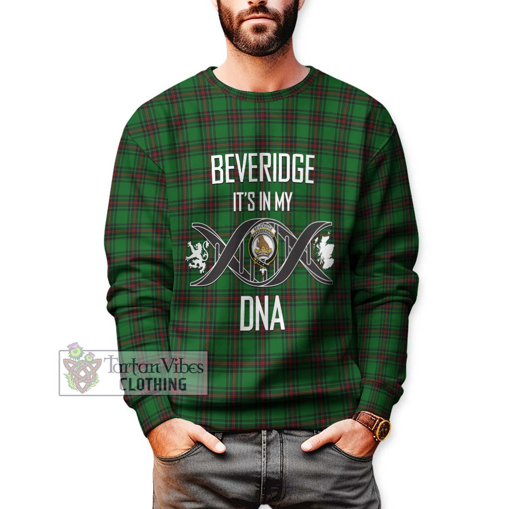 Beveridge Tartan Sweatshirt with Family Crest DNA In Me Style Unisex - Tartanvibesclothing Shop