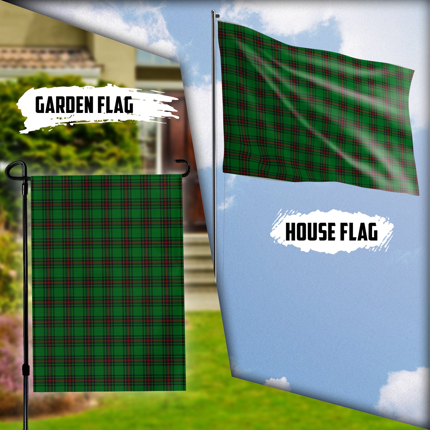 Beveridge Tartan Flag Garden Flag (Vertical) - Tartan Vibes Clothing