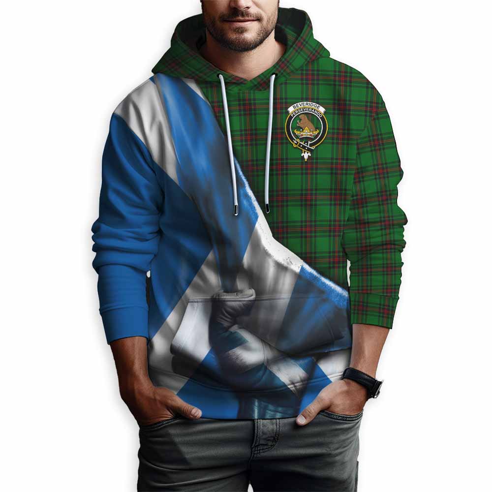 Tartan Vibes Clothing Beveridge Tartan Hoodie with Family Crest Scotland Patriotic Style