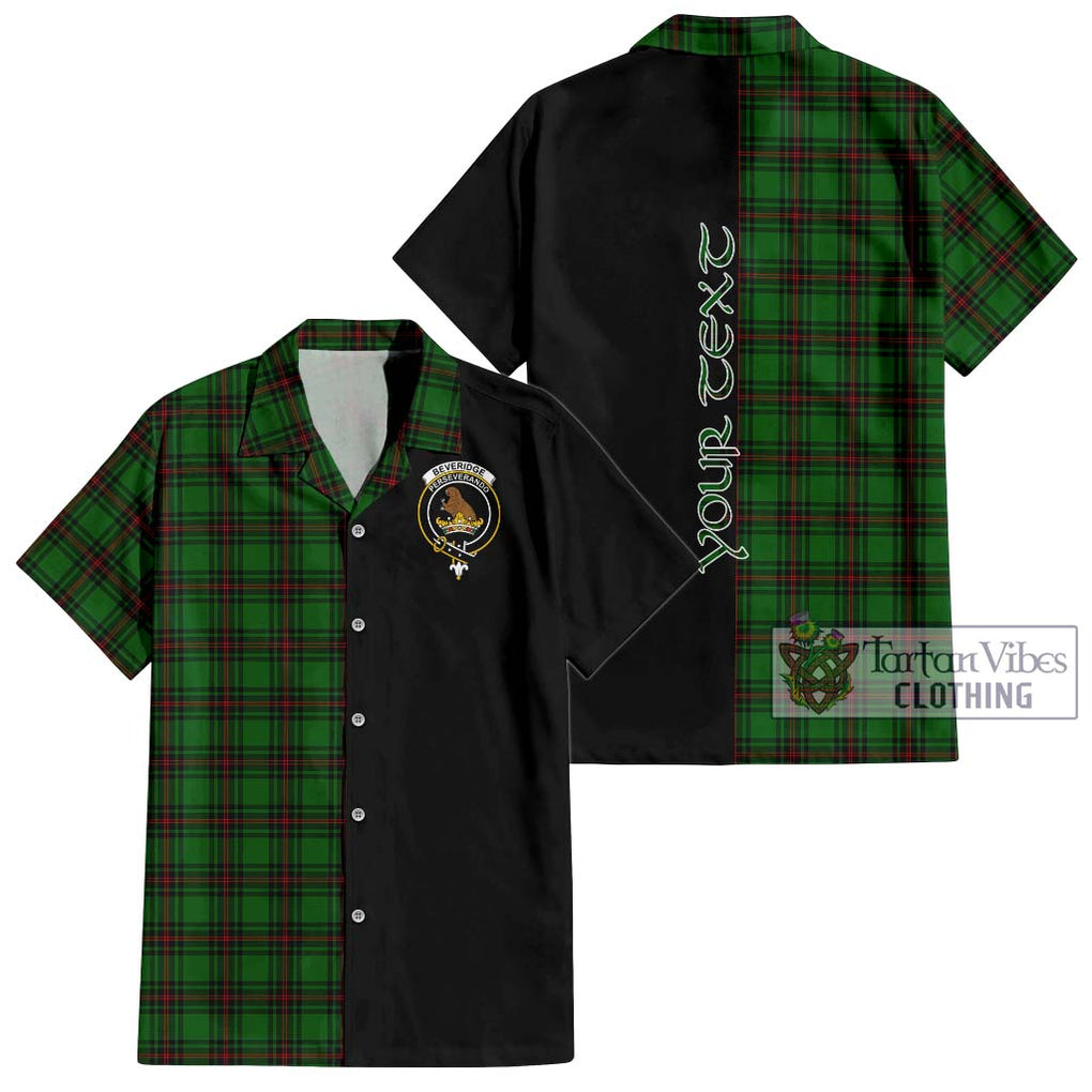 Beveridge Tartan Short Sleeve Button Shirt with Family Crest and Half Of Me Style Kid - Tartanvibesclothing Shop