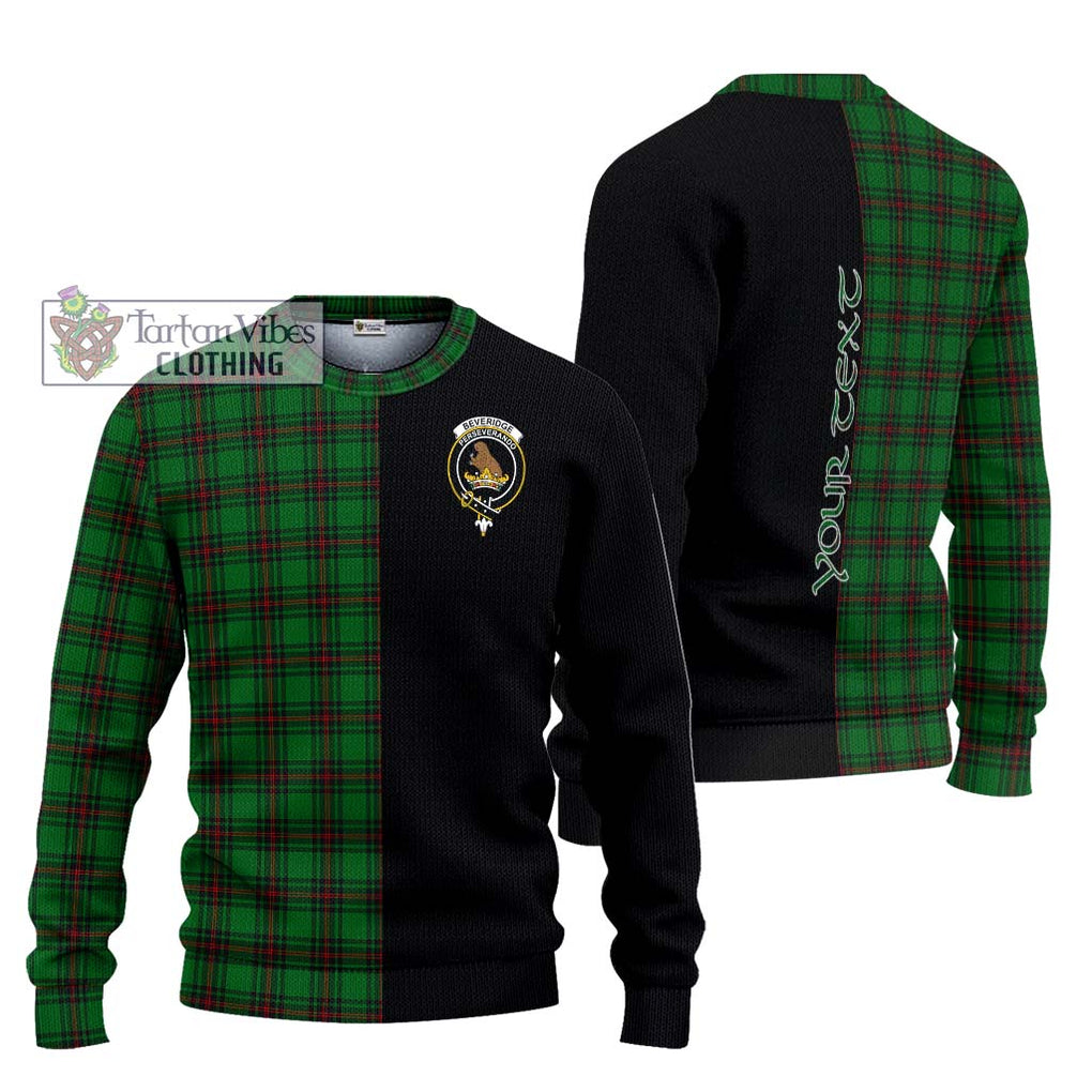 Beveridge Tartan Knitted Sweater with Family Crest and Half Of Me Style Unisex - Tartanvibesclothing Shop