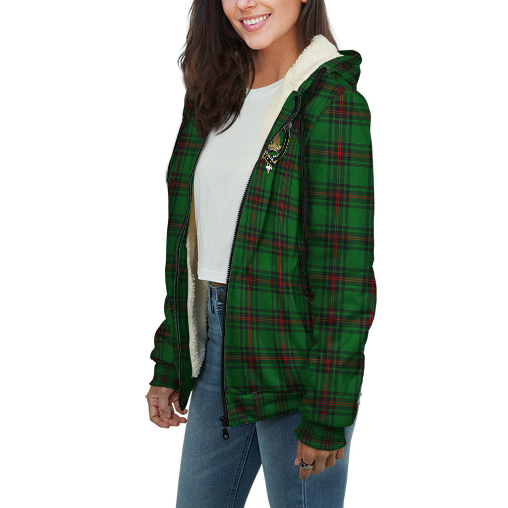 Beveridge Tartan Sherpa Hoodie with Family Crest Unisex - Tartanvibesclothing