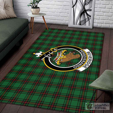 Beveridge Tartan Area Rug with Family Crest