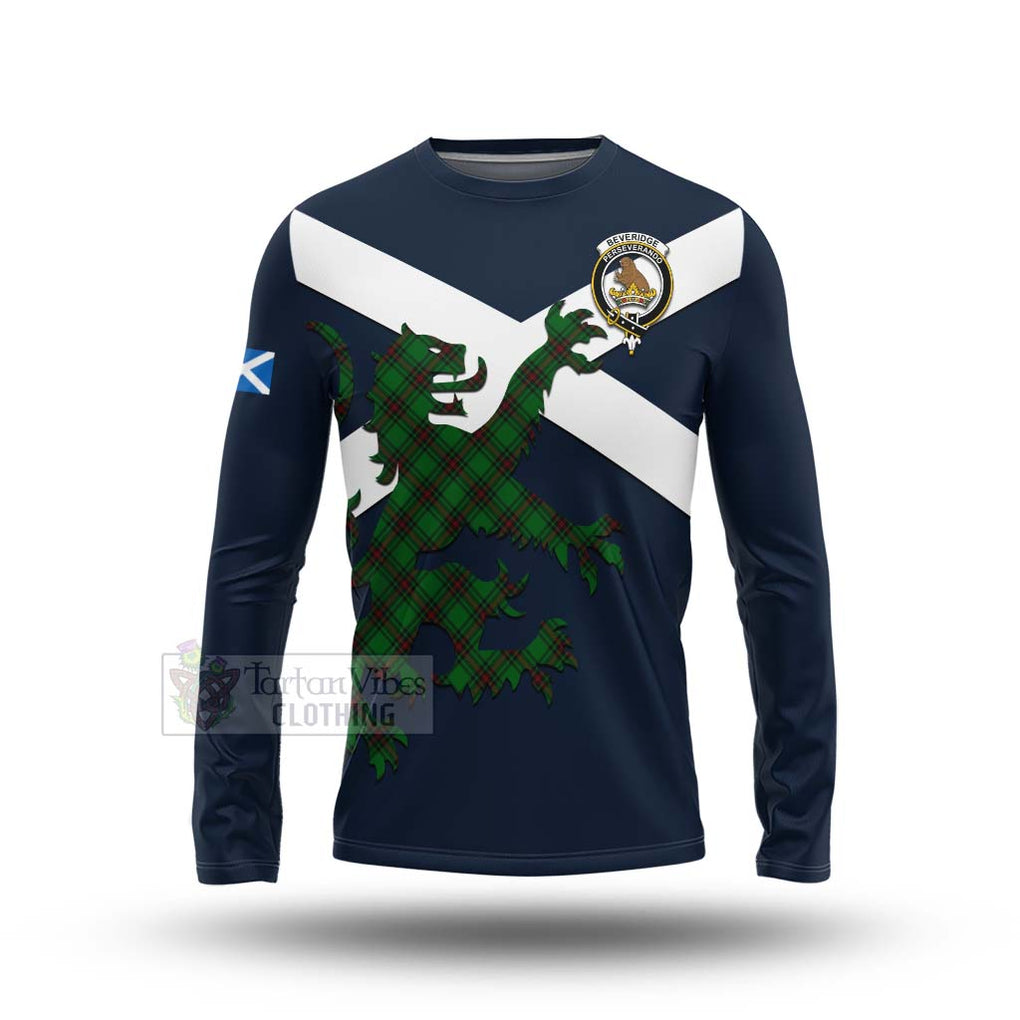 Tartan Vibes Clothing Beveridge Tartan Lion Rampant Long Sleeve T-Shirt – Proudly Display Your Heritage with Alba Gu Brath and Clan Name