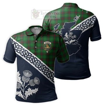 Beveridge Tartan Polo Shirt Featuring Thistle and Scotland Map Kid - Tartanvibesclothing Store