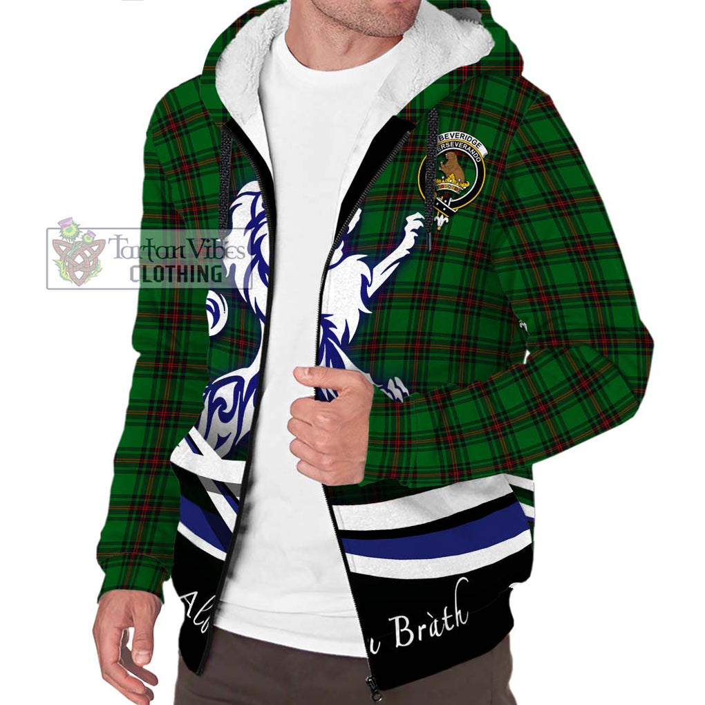 Beveridge Tartan Sherpa Hoodie with Alba Gu Brath Regal Lion Emblem Unisex S - Tartanvibesclothing Shop