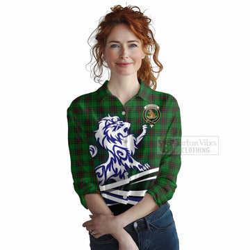 Beveridge Tartan Women's Casual Shirt with Alba Gu Brath Regal Lion Emblem