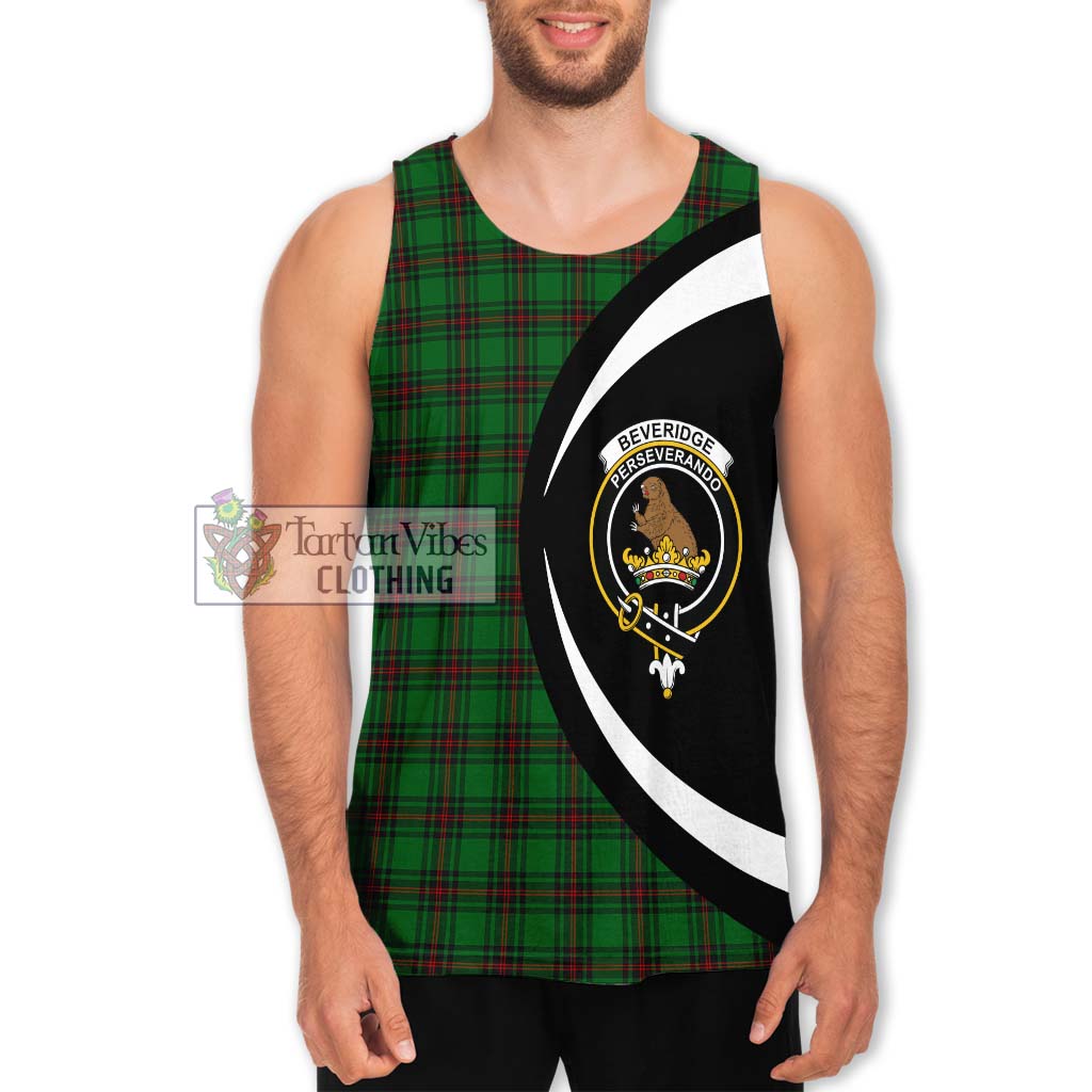 Beveridge Tartan Men's Tank Top with Family Crest Circle Style Men - Tartan Vibes Clothing