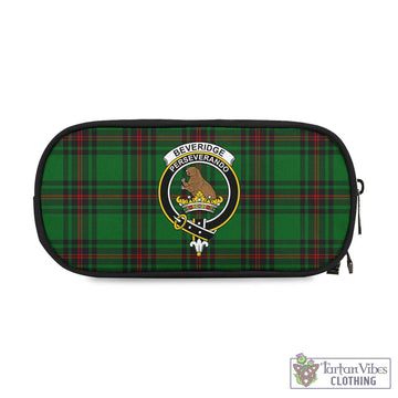 Beveridge Tartan Pen and Pencil Case with Family Crest