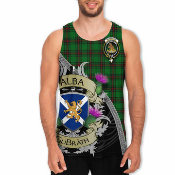 Beveridge Tartan Family Crest Men's Tank Top Lion Rampant Royal Thistle Shield Celtic Inspired Men - Tartan Vibes Clothing