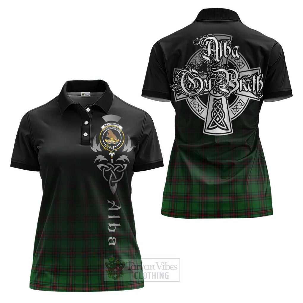 Tartan Vibes Clothing Beveridge Tartan Women's Polo Shirt Featuring Alba Gu Brath Family Crest Celtic Inspired