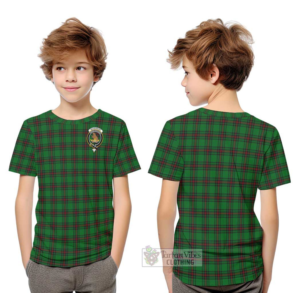 Beveridge Tartan Kid T-Shirt with Family Crest Youth XL Size14 - Tartanvibesclothing Shop