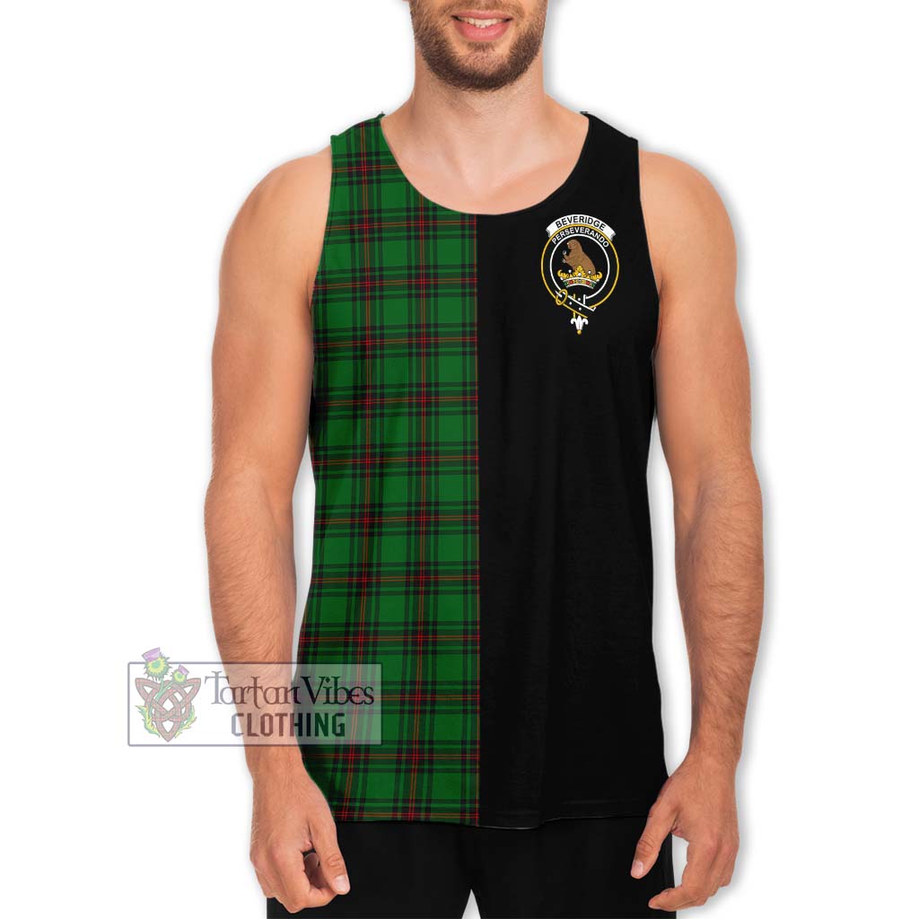 Beveridge Tartan Men's Tank Top with Family Crest and Half Of Me Style Men - Tartanvibesclothing Shop