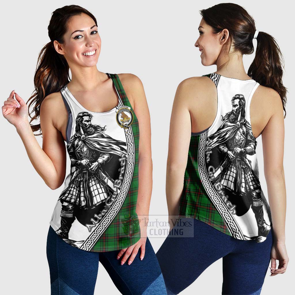 Tartan Vibes Clothing Beveridge Tartan Clan Crest Women's Racerback Tanks with Highlander Warrior Celtic Style