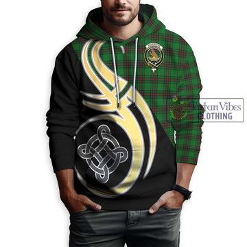 Beveridge Tartan Hoodie with Family Crest and Celtic Symbol Style