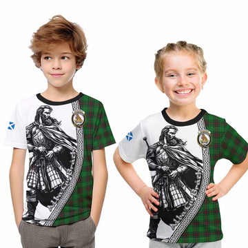 Beveridge Tartan Clan Crest Kid T-Shirt with Highlander Warrior Celtic Style