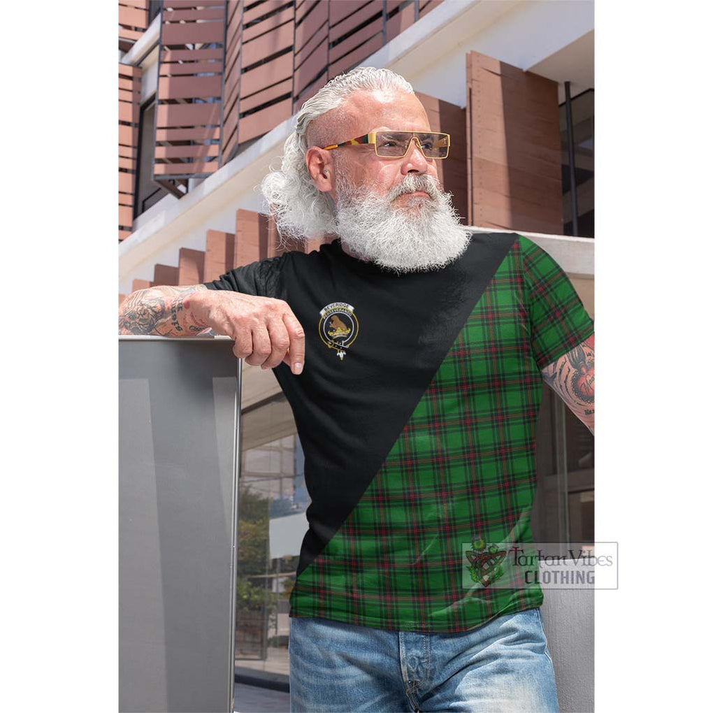 Tartan Vibes Clothing Beveridge Tartan Cotton T-shirt with Family Crest and Military Logo Style