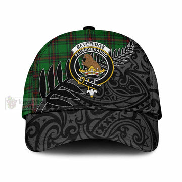 Beveridge Crest Tartan Classic Cap with New Zealand Silver Fern Half Style