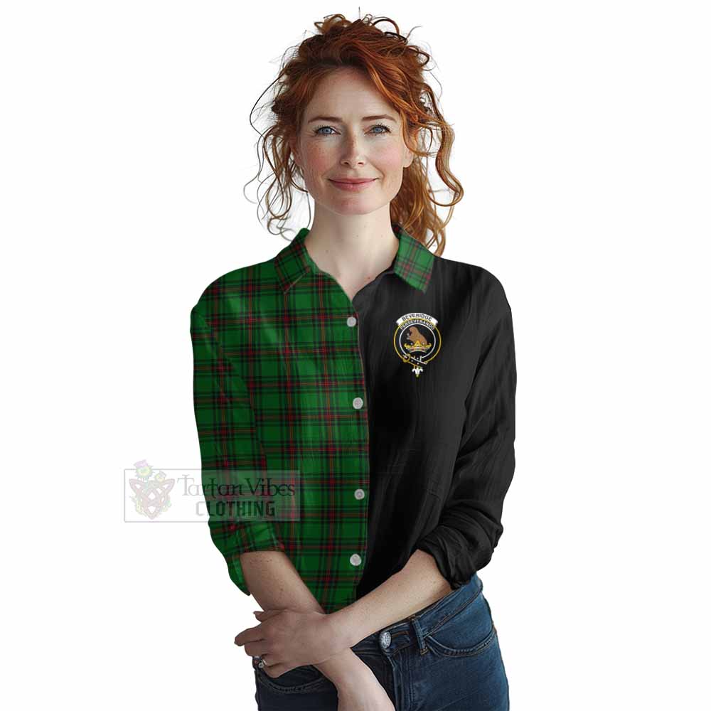 Tartan Vibes Clothing Beveridge Tartan Women's Casual Shirt with Family Crest and Half Of Me Style