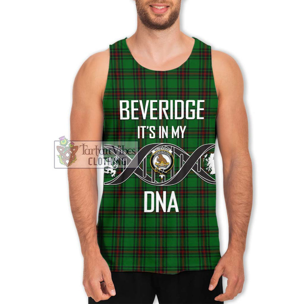 Beveridge Tartan Men's Tank Top with Family Crest DNA In Me Style Men - Tartanvibesclothing Shop