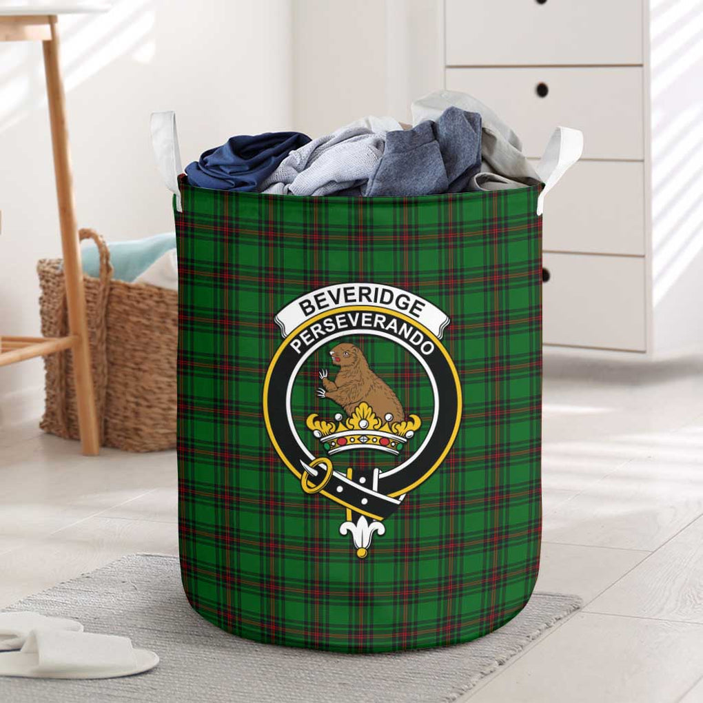 Beveridge Tartan Laundry Basket with Family Crest One Size - Tartanvibesclothing Shop