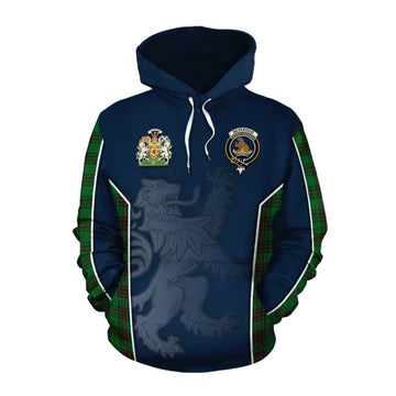 Beveridge Tartan Cotton Hoodie with Family Crest and Lion Rampant Vibes Sport Style