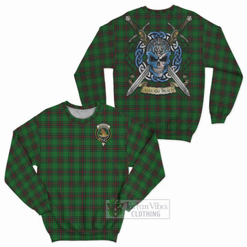 Beveridge Tartan Sweatshirt with Family Crest Celtic Skull Style