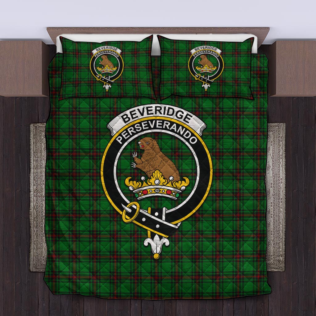 Beveridge Tartan Quilt Bed Set with Family Crest Twin - Tartan Vibes Clothing