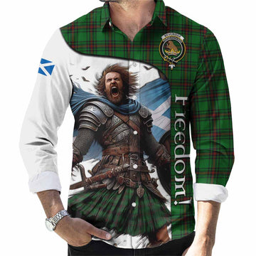 Beveridge Crest Tartan Long Sleeve Button Shirt Inspired by the Freedom of Scottish Warrior